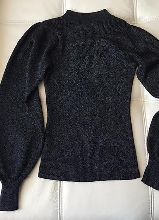 H&m свитер рукава буфы, фонарики, с блеском, реглан, джемпер, люрекс