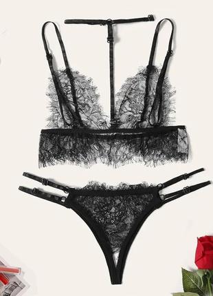 Гарний мереживний комплект білизни k-39🎀 еротична білизна