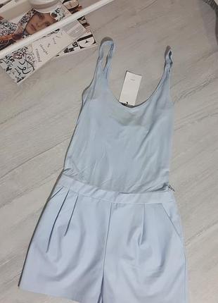 Ромпер zara шкір зам шорти/ромпер з шортами шкір-зам/ромпер ніжно-блакитного кольору