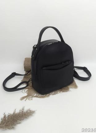 Рюкзак сумка трансформер оттара с кошельком черный жіночий рюкзачок чорний з гаманцем опт2 фото