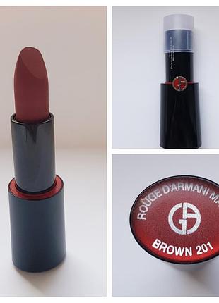 Armani rouge d'armani matte # 201 night berry стойкая помада для губ1 фото