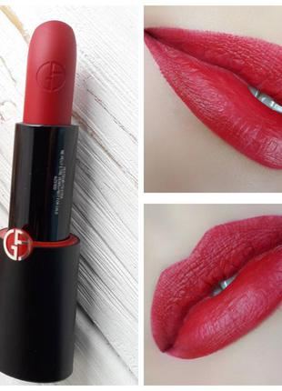 Armani rouge d'armani matte lipstick - стойкая помада для губ # 400 red