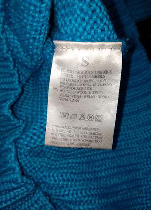 Голубой стильный фирменный свитер с капюшоном  кофта4 фото