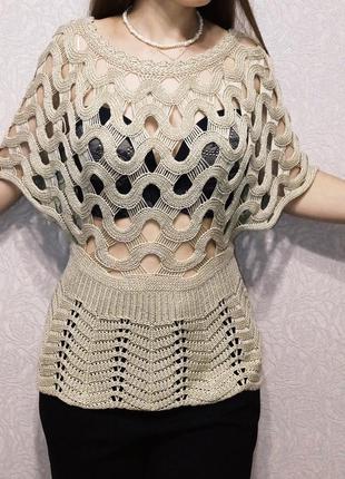 Frock me блуза ажурная туника сети морская сеть тренд!6 фото