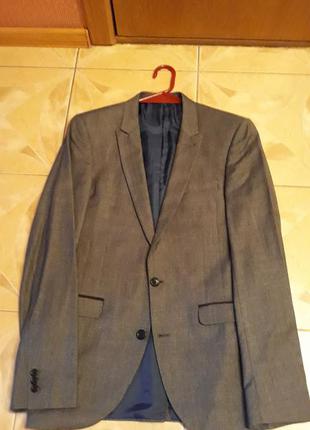 Пиджак next slim fit 38 l wool