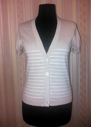 Кадиган, кофта, джемпер, светр на гудзиках, бавовна, кашемір, м-l, pure