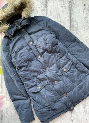 Крутая куртка пуховик с капюшоном fat face размер s