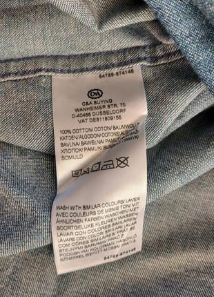 Фирменная мужская джинсовая рубашка c&a cunda германия6 фото