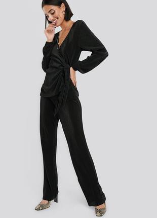 Широкі брюки зі складками na-kd / як zara, h&m