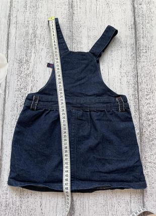Крутой джинсовый сарафан платье pommette размер 12-18мес4 фото