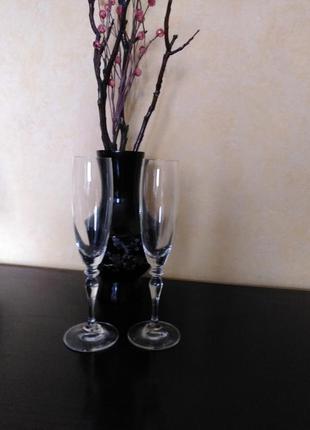 2шт очень красивые изящные бокалы для шампанского8 фото