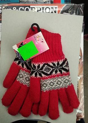 Жіночі рукавички теплі1 фото