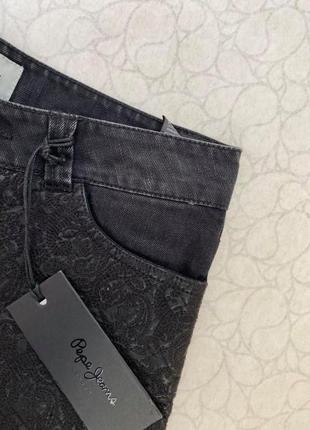 Pepe jeans чёрные коротенькие джинсовые шорты3 фото