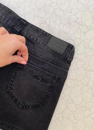 Pepe jeans чёрные коротенькие джинсовые шорты5 фото
