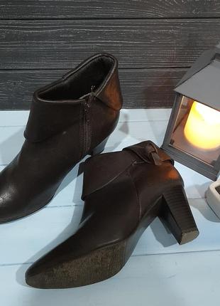 Коричневые осенние полуботинки, ботильоны 37 размер/24 см.