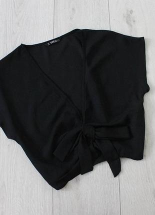 Черный, шифоновый топ shein