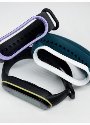 Ремінець для mi band 5 mi band 6 двоколірний1 фото