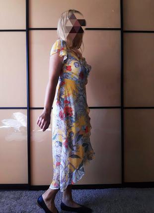 Шифоновое платье в разноцветный цветочный принт от  per una marks&spencer6 фото