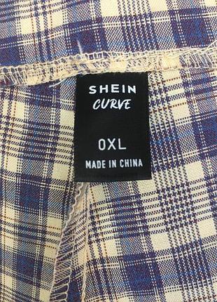 Эластичные  брюки в клетку shein  50 р 4