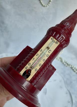 Статуэтка спасская башня термометр раменский приборостроительный москва 1950 годы бакелит ссср советский винтаж2 фото