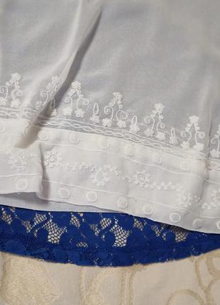 Нежная вискозная блуза с вышивкой,46-48разм.,mango4 фото