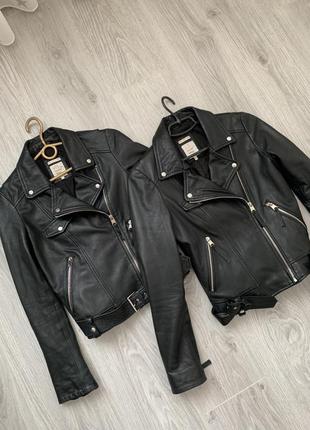 Zara кожаная косуха куртка курточка натуральная кожа s - размер1 фото