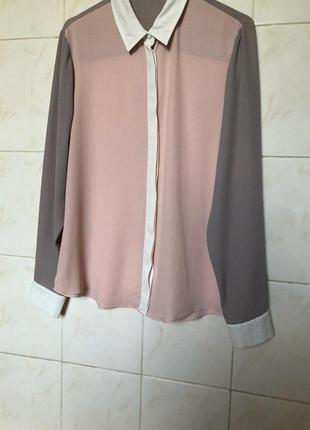 Пыльно розовая блуза на бретельках на пуговицах zara6 фото