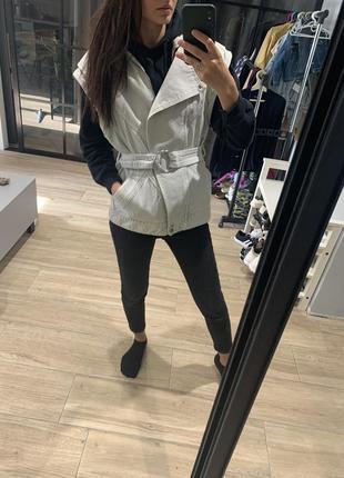 Ретро джинсовый жилет, джинсовая жилетка bershka