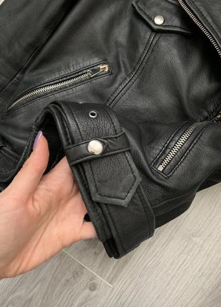 Zara кожаная косуха куртка курточка натуральная кожа s - размер7 фото