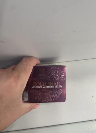Корейский крем для лица enough gold snail moisture whitening