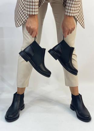 Эксклюзивные ботинки из итальянской кожи и замши женские2 фото