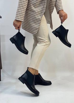Эксклюзивные ботинки из итальянской кожи и замши женские5 фото
