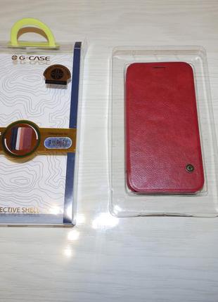 Чехол книжка g-case vintage business series для apple iphone 11 pro (5.8") красный5 фото