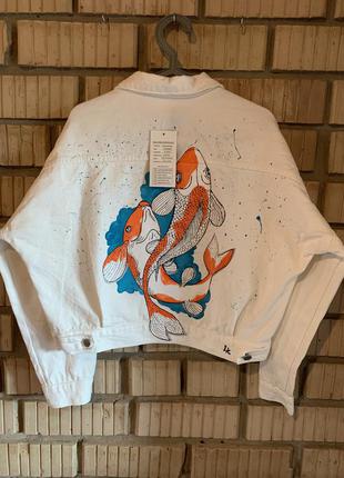 Джинсовая куртка ручная роспись