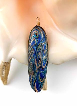 Кулон підвіска муранське скло у формі овалу галактика мурано новий якісний