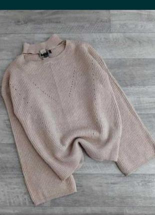 Нюдовый светр, джемпер з кільцем primark