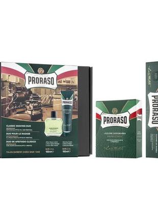 Подарунковий набір для гоління proraso, classic shaving duo refresh (крем 150 мл і лосьйон 100 мл)