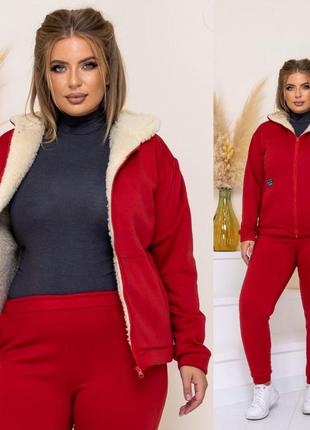 Спортивний костюм двійка теплий на флісі