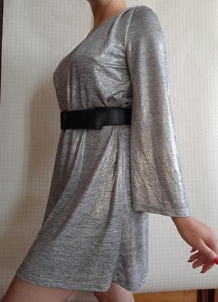 Simply be, модное платье асимметрия ,eur 42, с люрексом1 фото