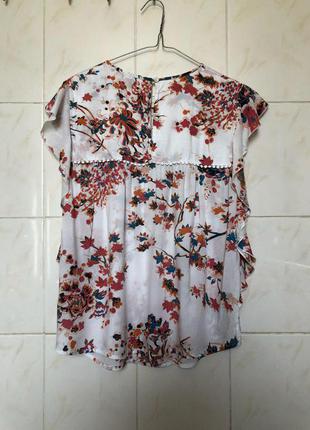 Блуза рубашка в цветочный принт zara zara3 фото