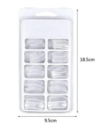 Набор 100шт. верхние многоразовые формы для наращивания ногтей с разметкой