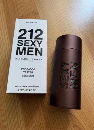 Чоловічі парфуми carolina herrera 212 sexy men 100 ml tester.