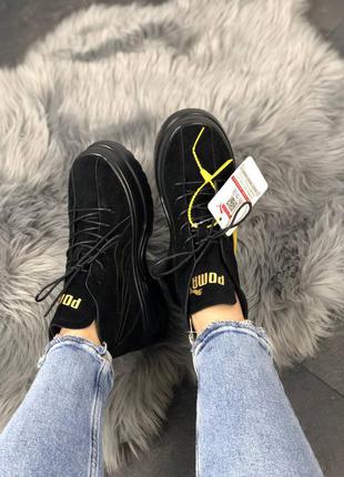 Puma spring boots brown yellow black жіночі замшеві чорні черевики пума жіночі замшеві чорні модні ботінки8 фото