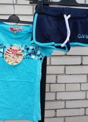 Детский комплект костюм шорты футболка испанского бренда go&win европа оригинал