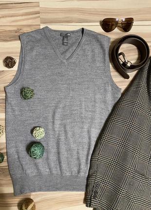 Жилет, безрукавка (50% вовни мериноса), модель унісекс 👫 (швеція🇸🇪)