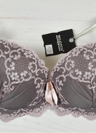 Брендовый лиловый сиреневый бюстгалтер комплект лифчик кружевной balaloum 70b