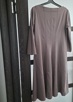 Платье серо-песочное2 фото