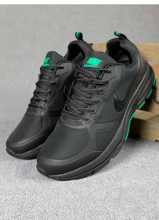Кросівки чоловічі nike zoom термо чорні зелені / кросівки чоловічі найк зум чорні кроси
