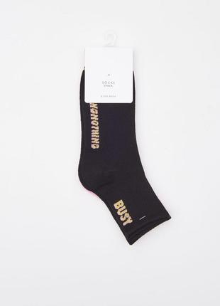 Комплект носки house 3 пары белые носочки черные розовые хлопковые шкарпетки чорні білі2 фото