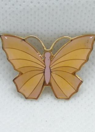 Винтажная брошь бабочка из великобритании.2 фото